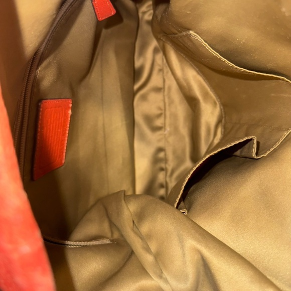 Authentic Coach Orange Satchel with Gold Hardware - Picture 3 of 14